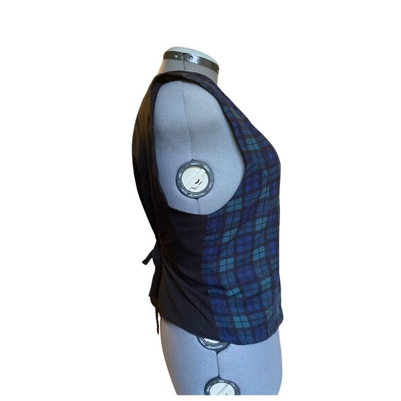 90s vintage plaid vest - Picture 3 of 6